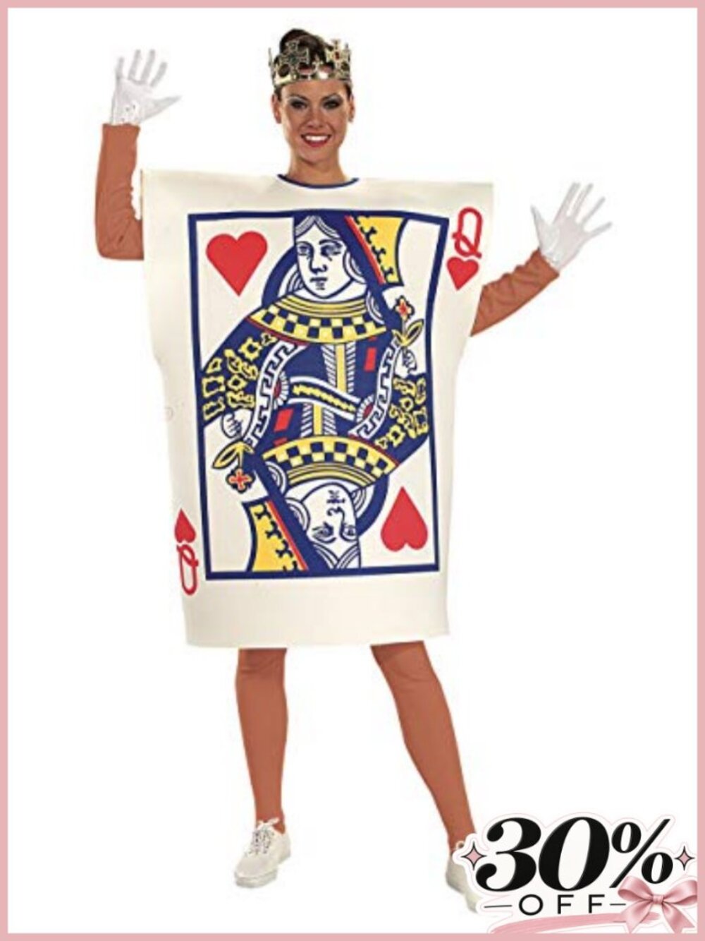 Queen of Hearts Costume for Women Halloween Cosplay Foam Tunic Headpiece